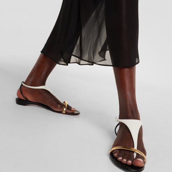 Christian Louboutin ATHINITA Athina T Strap Flat Gladiator Sandals Shoes - Picture 6 of 14